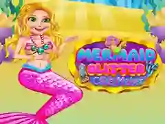 Spel Sjöjungfru Glitter Tårtmakare på nätet
