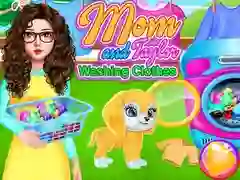 Spel Mamma och Taylor Tvättar Kläder på nätet