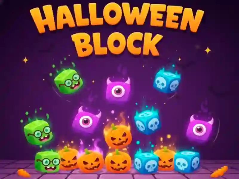 Spel Halloween block på nätet