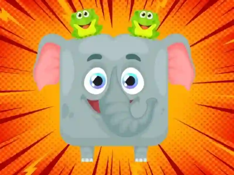 Spel Gelé-gam. Göra elefanten på nätet