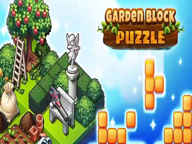 Spel Trädgårdsblockpussel på nätet Spel Trädgårdsblockpussel på nätet