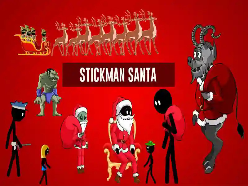 Spel Stickman jultomten på nätet