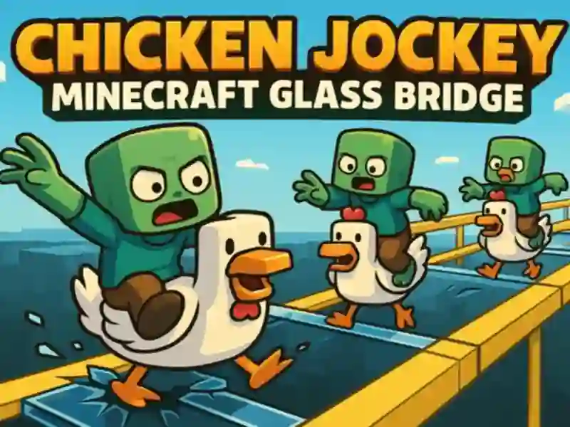 Spel Kycklingjockey: Minecraft Glass Bridge på nätet