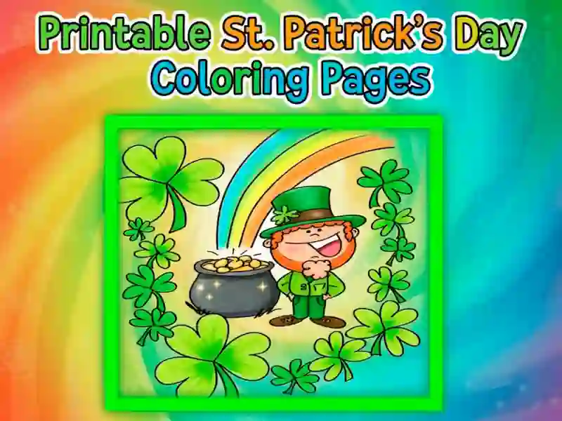 Spel Utskrivbara St Patrick's Day målarbok på nätet