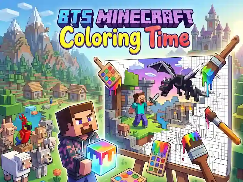Spel BTS Minecraft Coloring Time på nätet