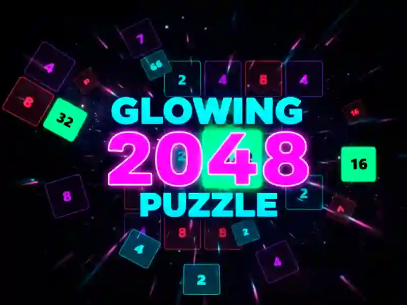 Spel Glödande 2048 pussel på nätet