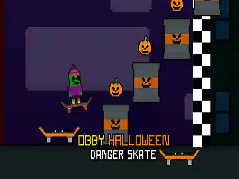 Spel Obby Halloween Danger Skate på nätet