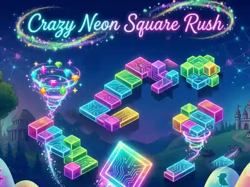 Spel Crazy Neon Square Rush på nätet