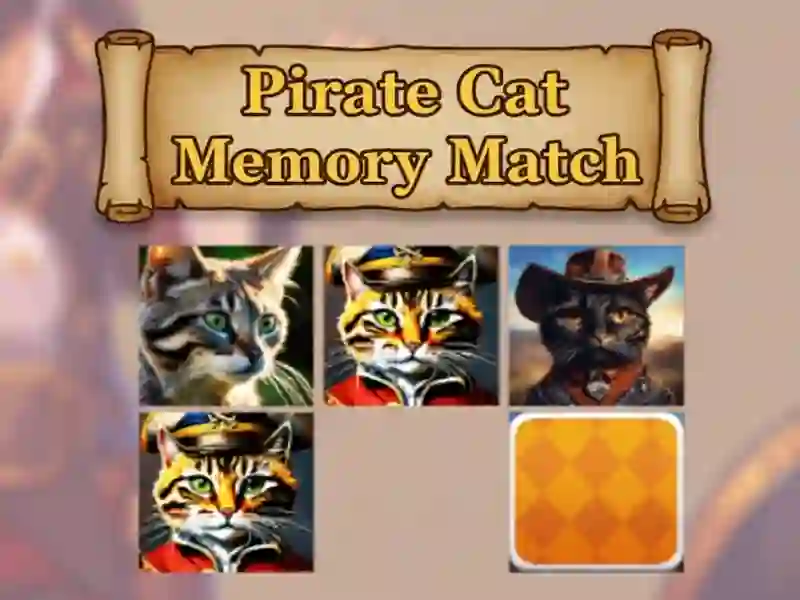 Spel Pirate Cat Memory Match på nätet