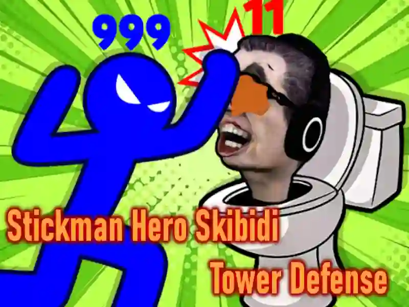 Spel Stickman hjälte Skibidi Tower Defense på nätet