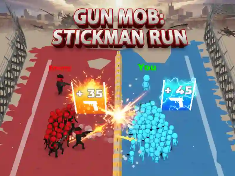 Spel Gun Mob: Stickman Run på nätet