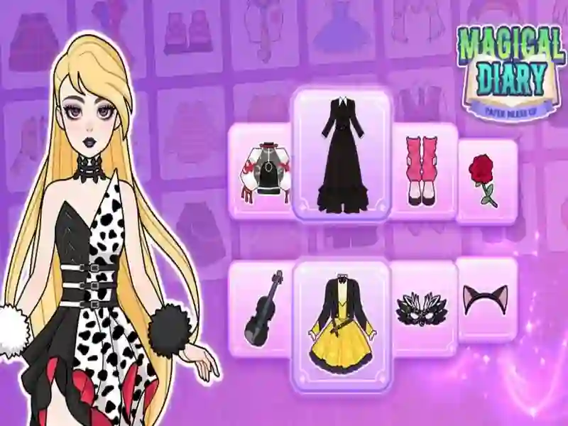 Spel Magical Diary: Paper Dress Up på nätet