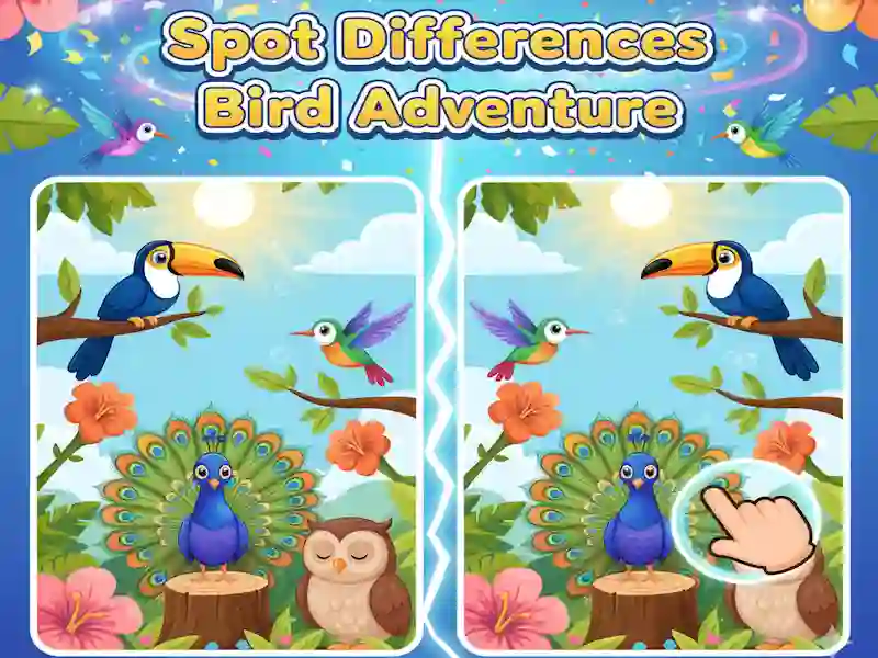 Spel Spot Differences Bird Adventure på nätet