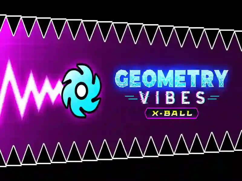 Spel Geometri vibber x-boll pÄ nÀtet Spel Geometri vibber x-boll pÄ nÀtet