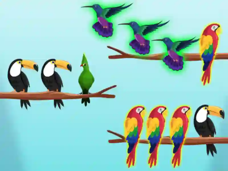 Spel Bird Sort-utmaningar på nätet