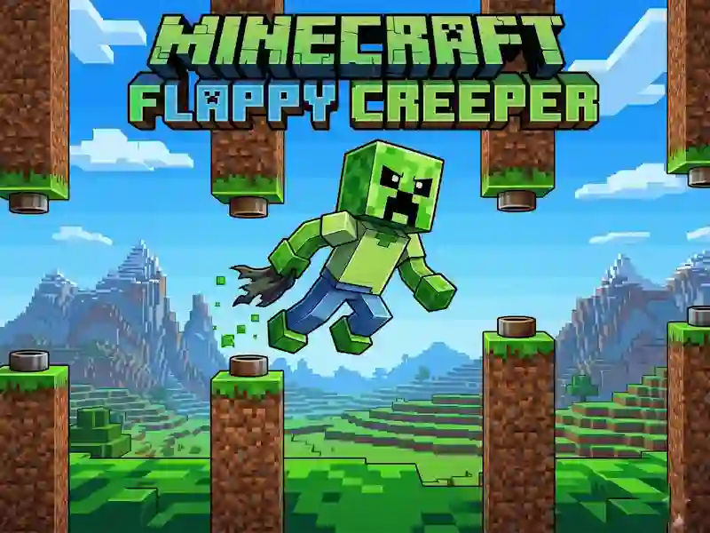 Spel Minecraft Flappy Creeper på nätet