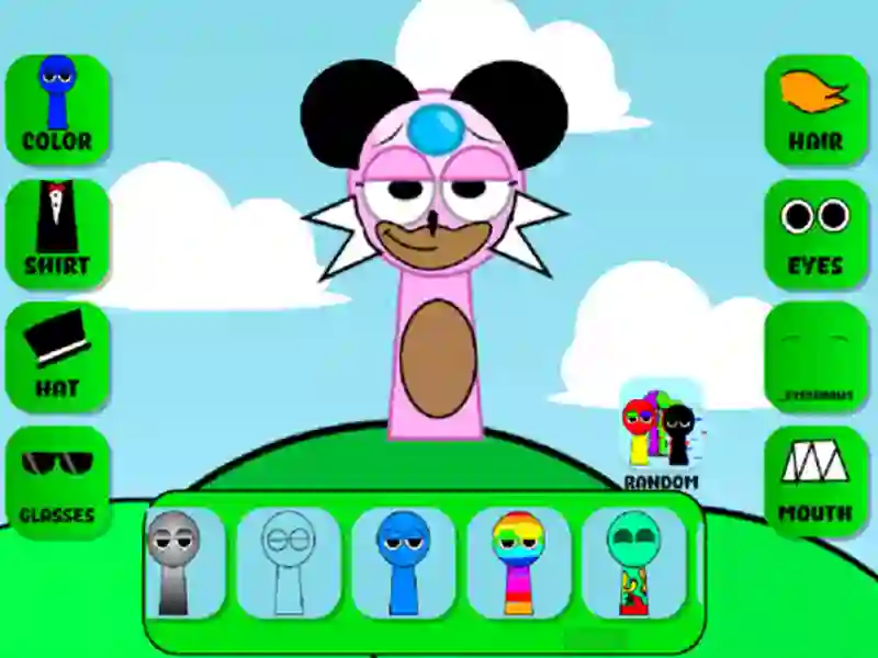 Spel Sprunki karaktärstillverkare OC på nätet