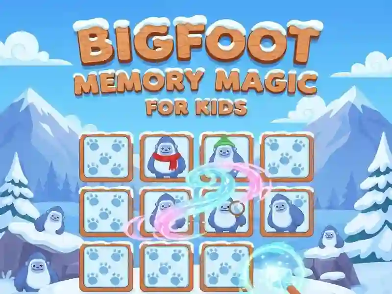 Spel Bigfoot Memory Magic för barn på nätet