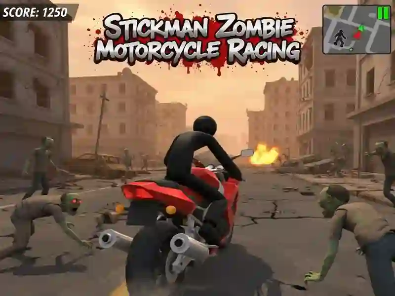 Spel Stickman Zombie Motorcykel Racing på nätet