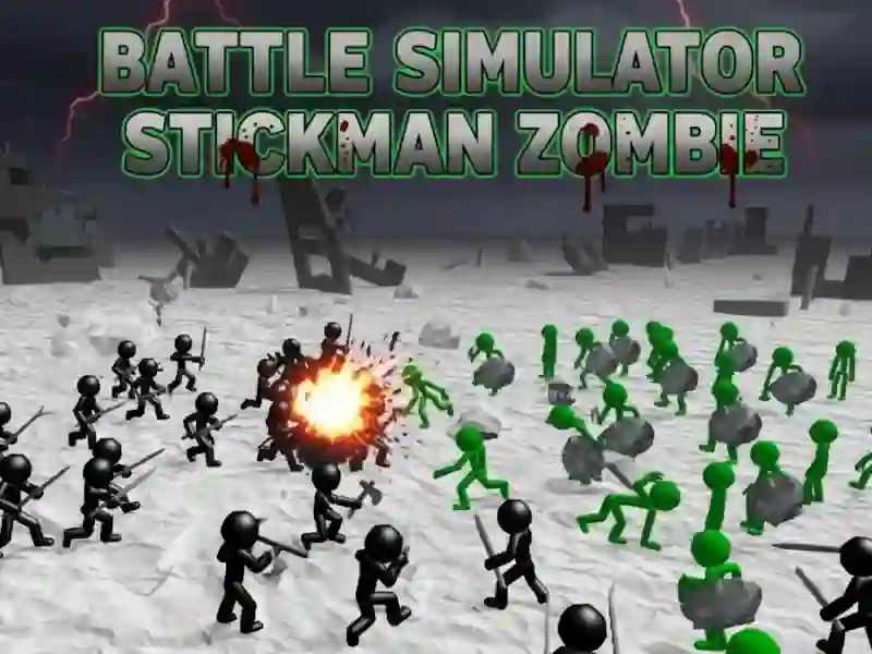 Spel Battle Simulator Stickman Zombie på nätet