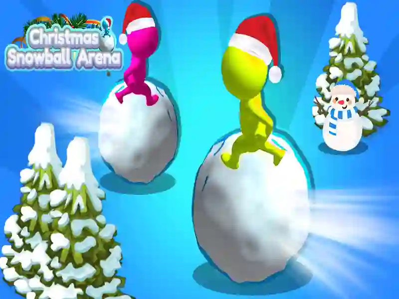 Spel Jul snöbollarena på nätet