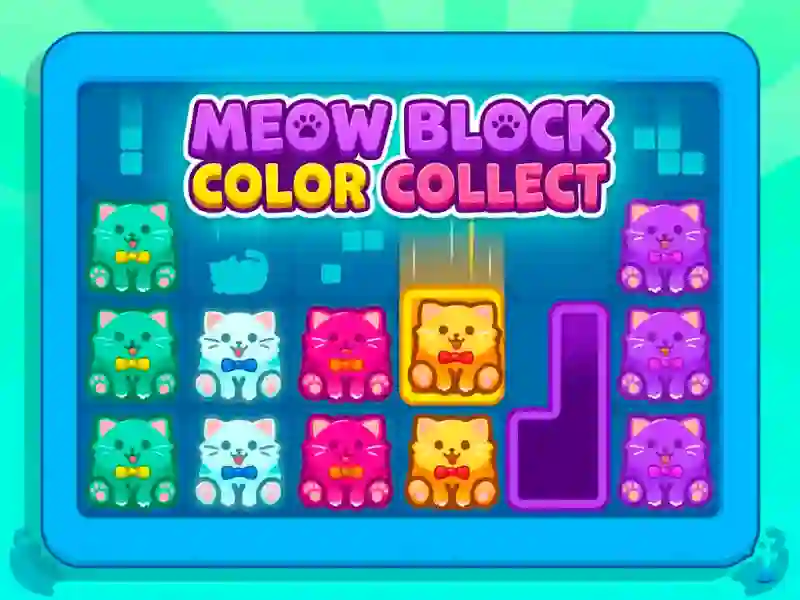 Spel Meow Block Color Collect på nätet