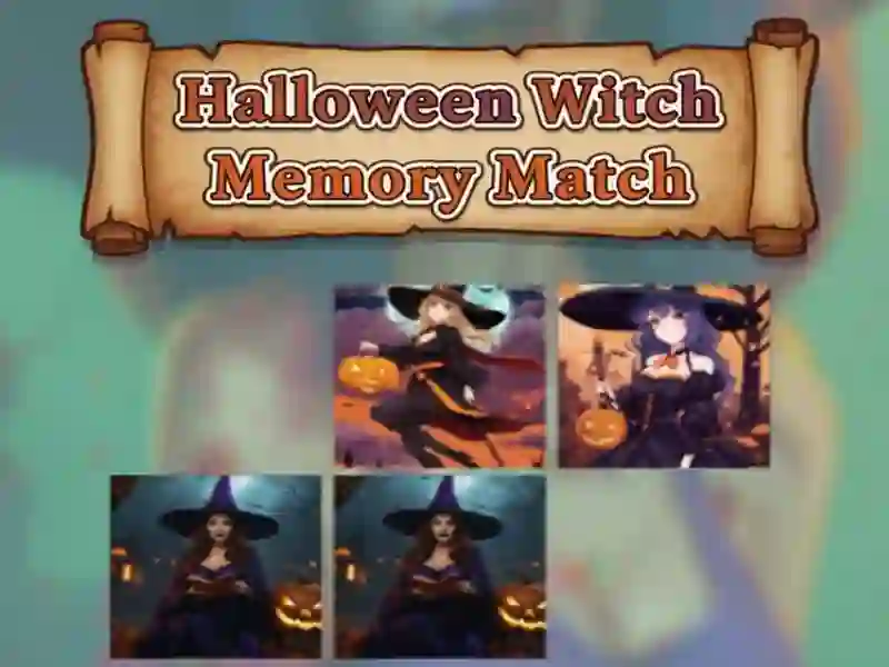 Spel Halloween Witch Memory Match på nätet