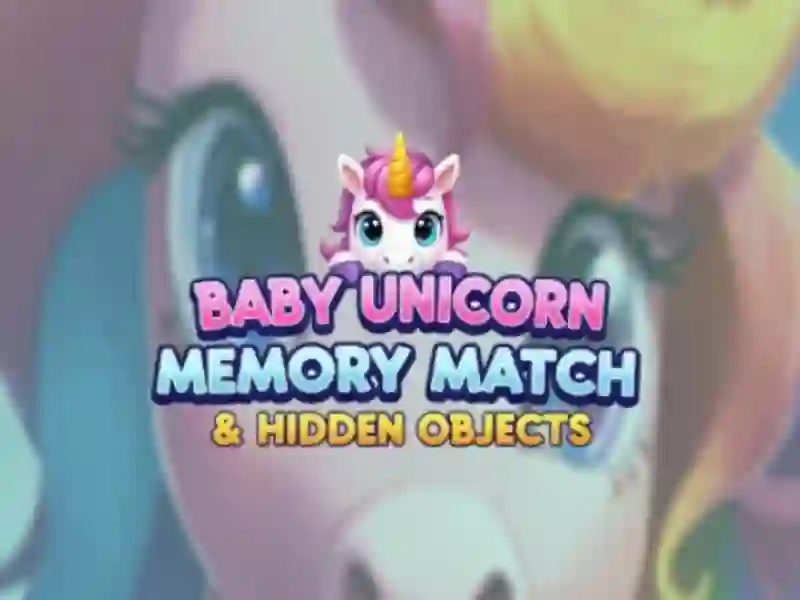 Spel Baby Unicorn Memory Match & gömda föremål på nätet