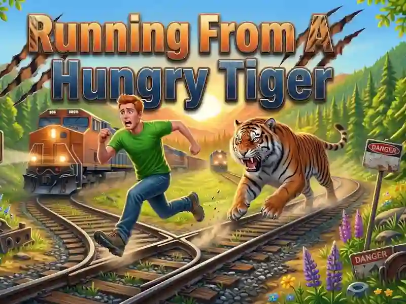 Spel Springer Från En Hungrig Tiger på nätet