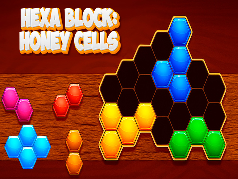 Spel Hexa-block: honungsceller på nätet