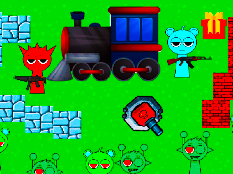 Spel Sprunki döda skenor på nätet