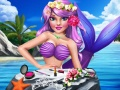 Spel Prinsessans sjöjungfru sminkstil på nätet