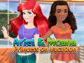 Spel Ariel och Moana: Prinsessor på semester på nätet