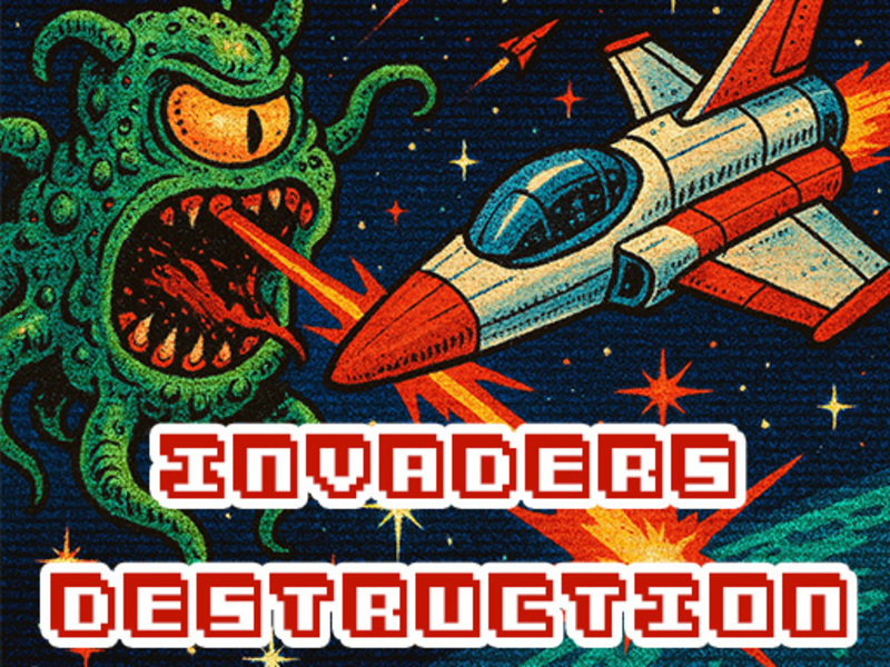 Spel Invaders förstörelse på nätet