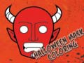 Spel Halloween Mask Färgbok på nätet