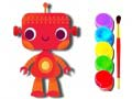 Spel Tillbaka till skolan: Robotfärgbok på nätet