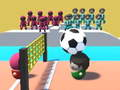 Spel Volleybläckfisk Spelare på nätet