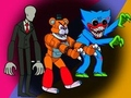 Spel Monster Attackerar Among Us Squad på nätet