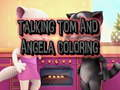 Spel Färgläggning av Talking Tom och Angela på nätet
