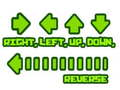 Spel Höger, vänster, upp, ner, omvänt på nätet