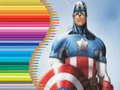 Spel Målarbok för Captain America på nätet