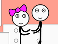 Spel Stickman Rymning - Kärlekshistoria på nätet