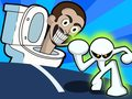 Spel Stickman mot Skibidi Toalett på nätet