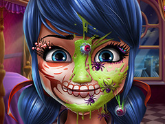 Spel Prickig Flicka Halloween Makeup på nätet