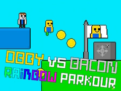 Spel Obby vs Bacon Regnbågs Parkour på nätet