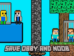 Spel Rädda Obby och Noob Två Spelare på nätet
