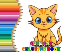 Spel Söt katt målarbok på nätet