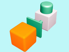 Spel Tryck på det 3D på nätet