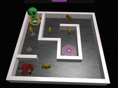 Spel 3D Labyrint och Robot på nätet