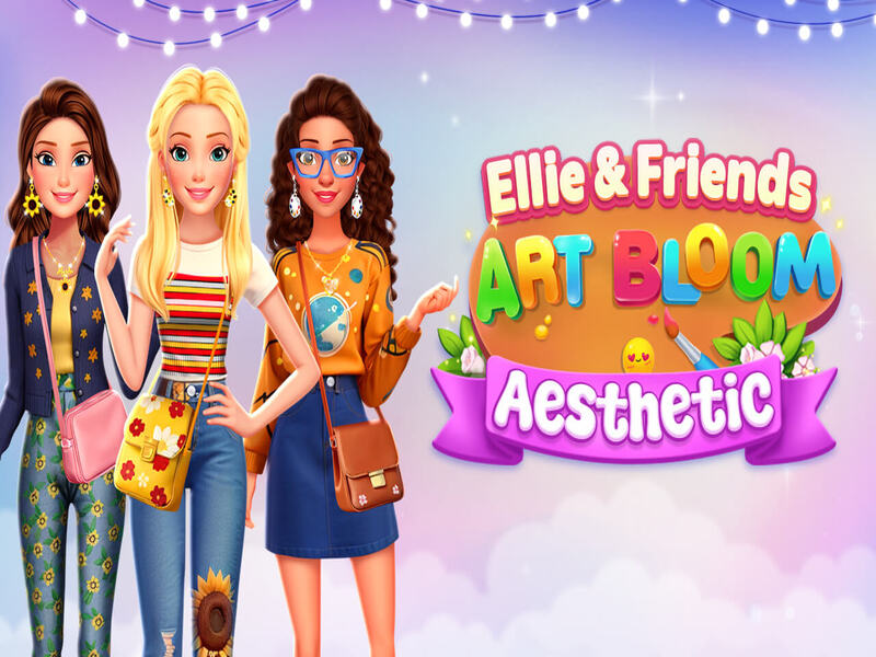 Spel Ellie och vänner konst blom estetik på nätet